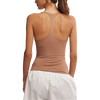 Free People Women's Clean Lines Racerback in 2200 Chocolate Malt back