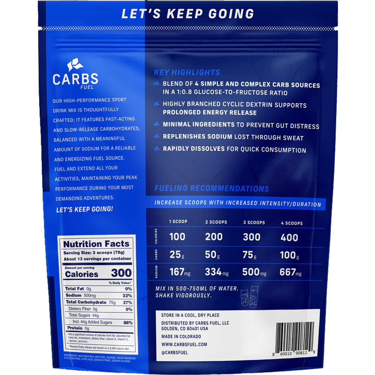 Original 1000g Sport Drink Mix Resealable Bag alternate view