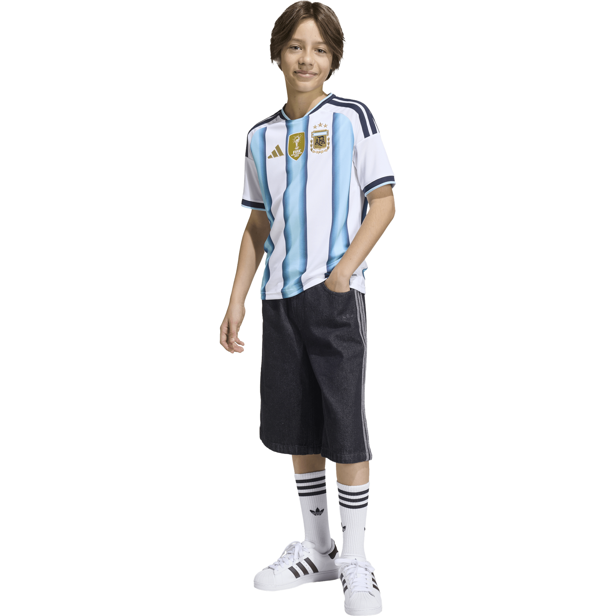 Youth 26 Argentina AFA Home Replica Jersey alternate view