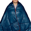 Rumpl The Backcountry Puffy Blanket in Deepwater on model