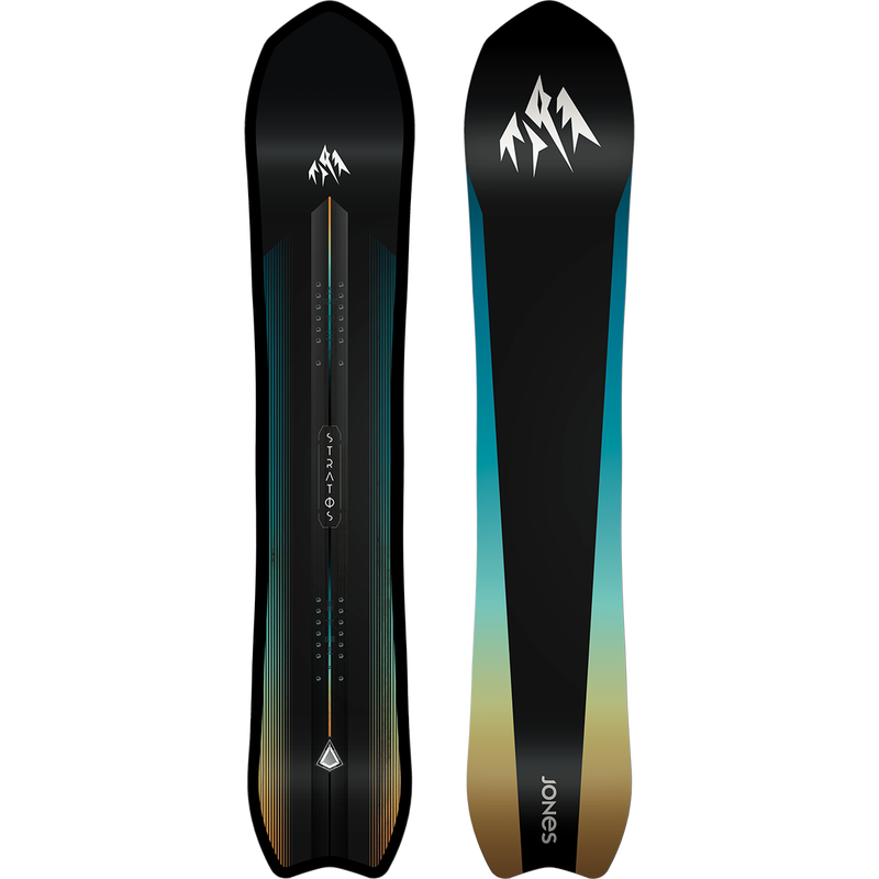 Jones Snowboards Stratos Snowboard Package, Jones Snowboards Stratos top/bottom