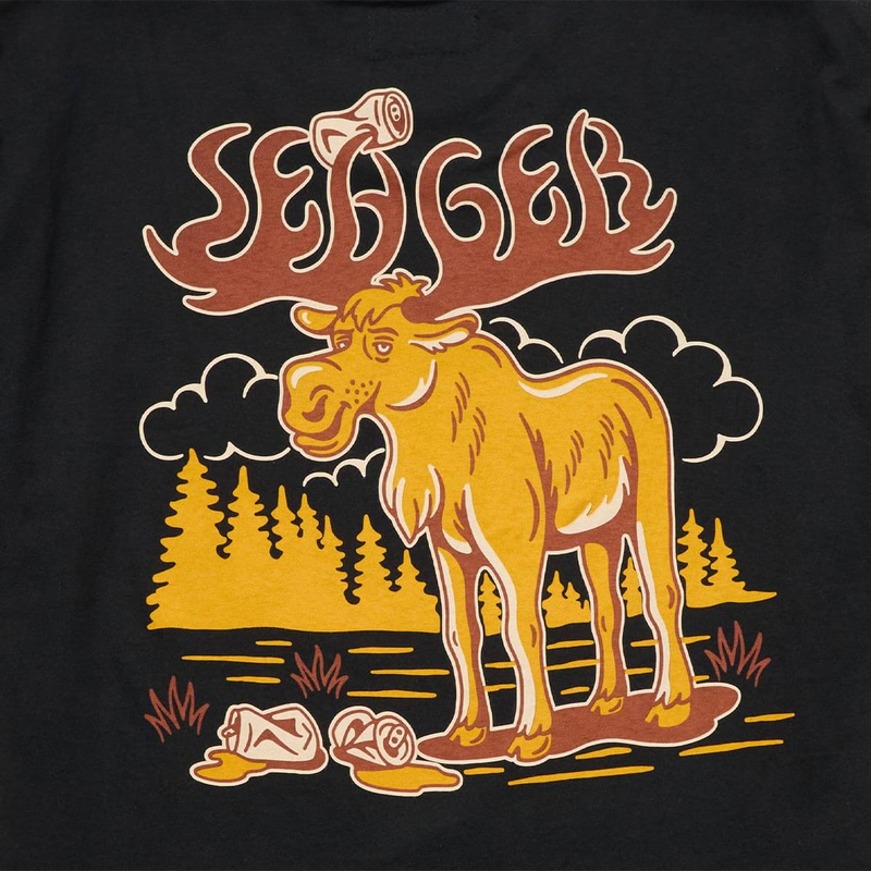 Men's Tipsy Moose Tee, Seager Men's Tipsy Moose Tee Back Logo