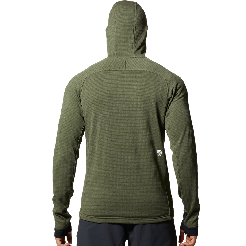 ANSWER4 Power Grid™ Full-ZipHoodie khaki Mountain Hardwear Polartec Power Grid Full-Zip Hoodie - Men's