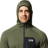 Mountain Hardwear Men's Polartec Power Grid Full Zip Hoody hood