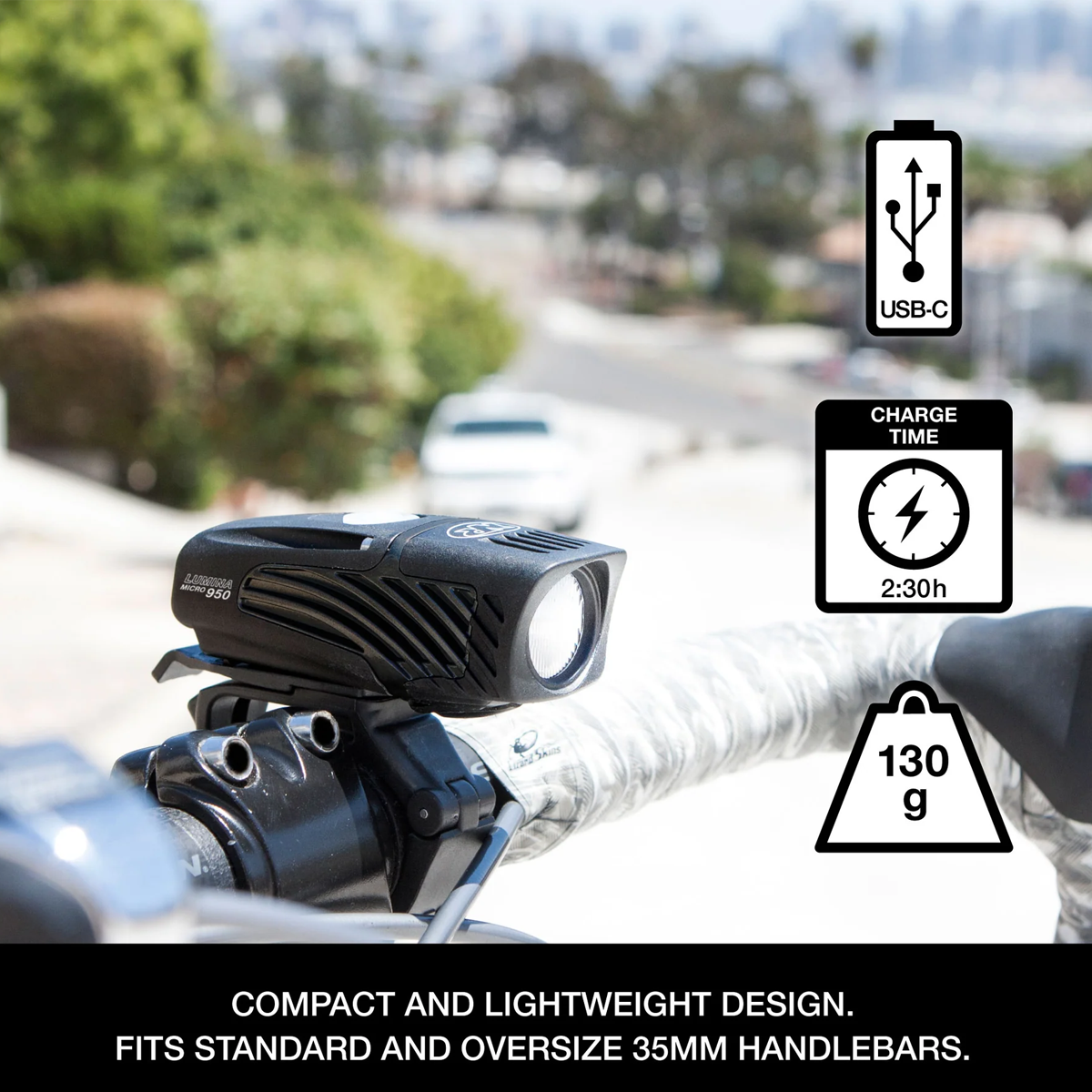 Lumina Micro 950 Front Bike Light alternate view