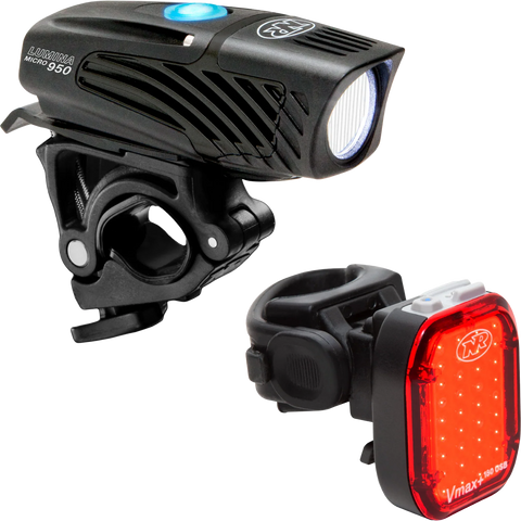 Lumina Micro 950 and Vmax+ 180 Combo Front and Rear Light Set
