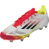 Adidas F50 Elite Firm Ground in White/Core Black/Solar Yellow front left