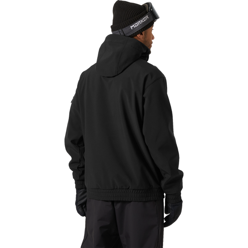 Men's Ullr D Ridable Hoodie, Helly Hansen Ullr D Ridable Hoodie back on model
