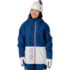 686 Women's Hello Kitty Athena Insulated Jacket in HKBC-Hello Kitty Blue Grid Colorblock