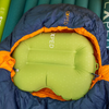 Exped Ultra Pillow M in Lichen with sleeping bag