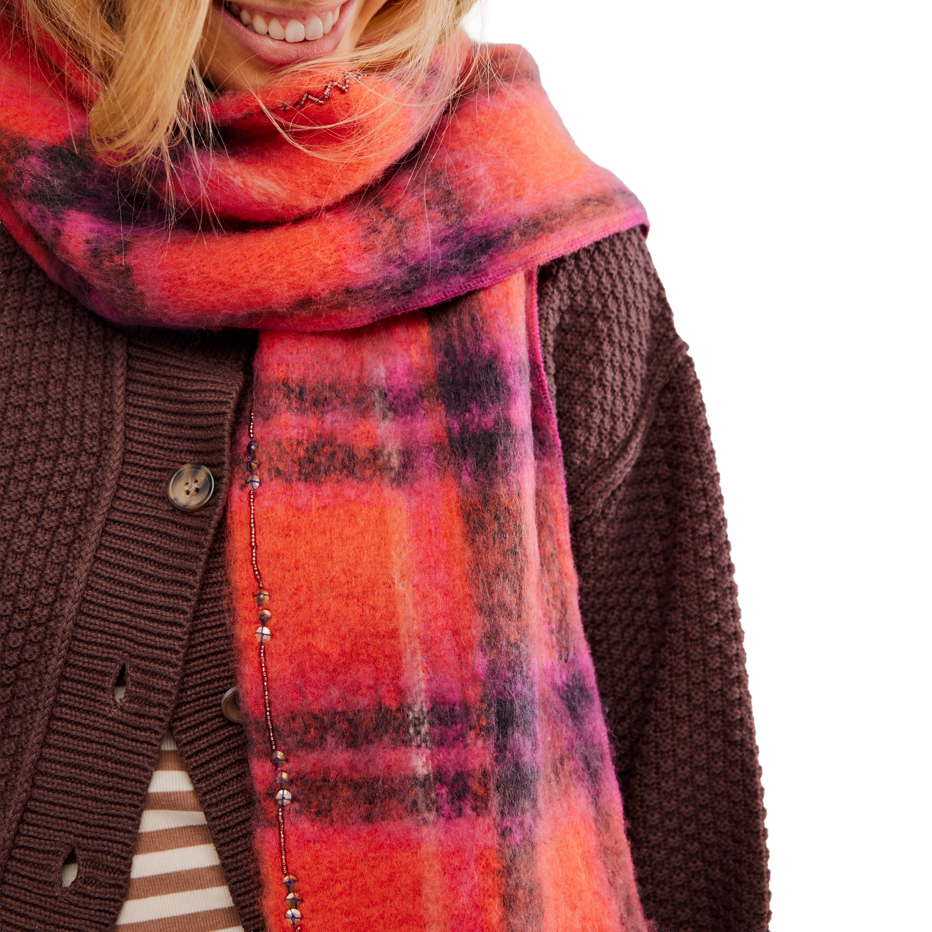 Women's Highland Plaid Skinny Scarf alternate view