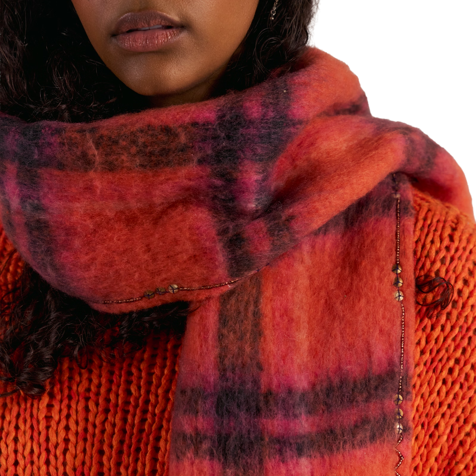 Women's Highland Plaid Skinny Scarf alternate view