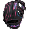 2026 A1000 DP15 11.5” Infield Baseball Glove in Black/Flamingo Pink/Sky Blue