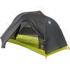 Big Agnes Tiger Wall UL1 Bikepack in Asphalt/Evening Primrose with rainfly door open