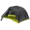 Big Agnes Tiger Wall UL2 Bikepack in Asphalt/Evening Primrose with rainfly door open
