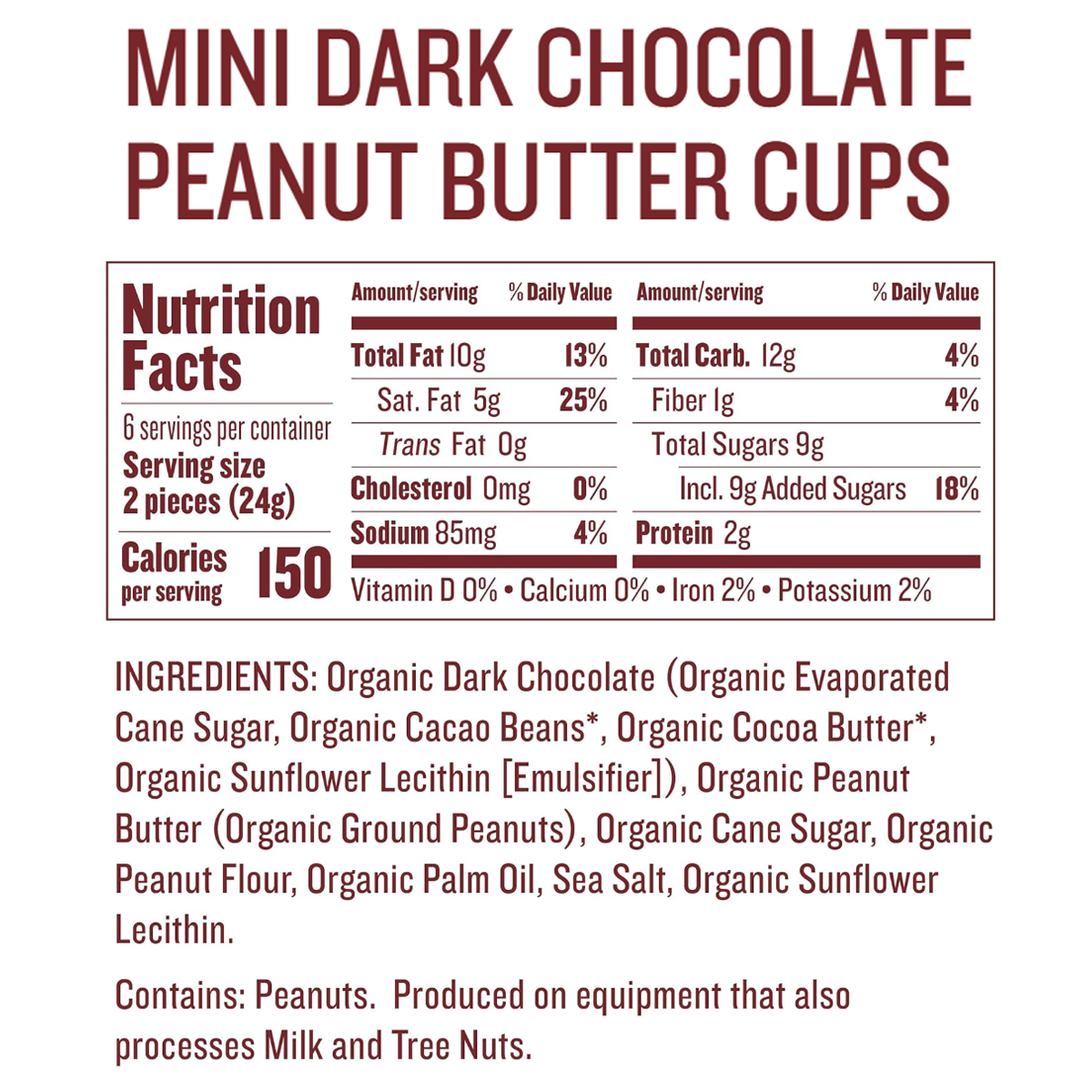 Mini Chocolate Peanut Butter Cups alternate view