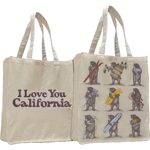 Cotton Canvas Ca 9-Bear Tote