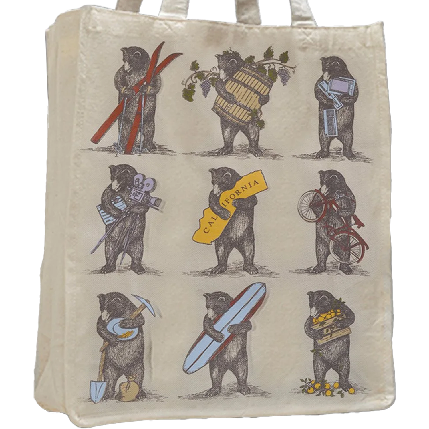 Cotton Canvas Ca 9-Bear Tote alternate view