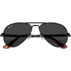 Ray Ban Aviator Max - Black/Black Polarized front folded