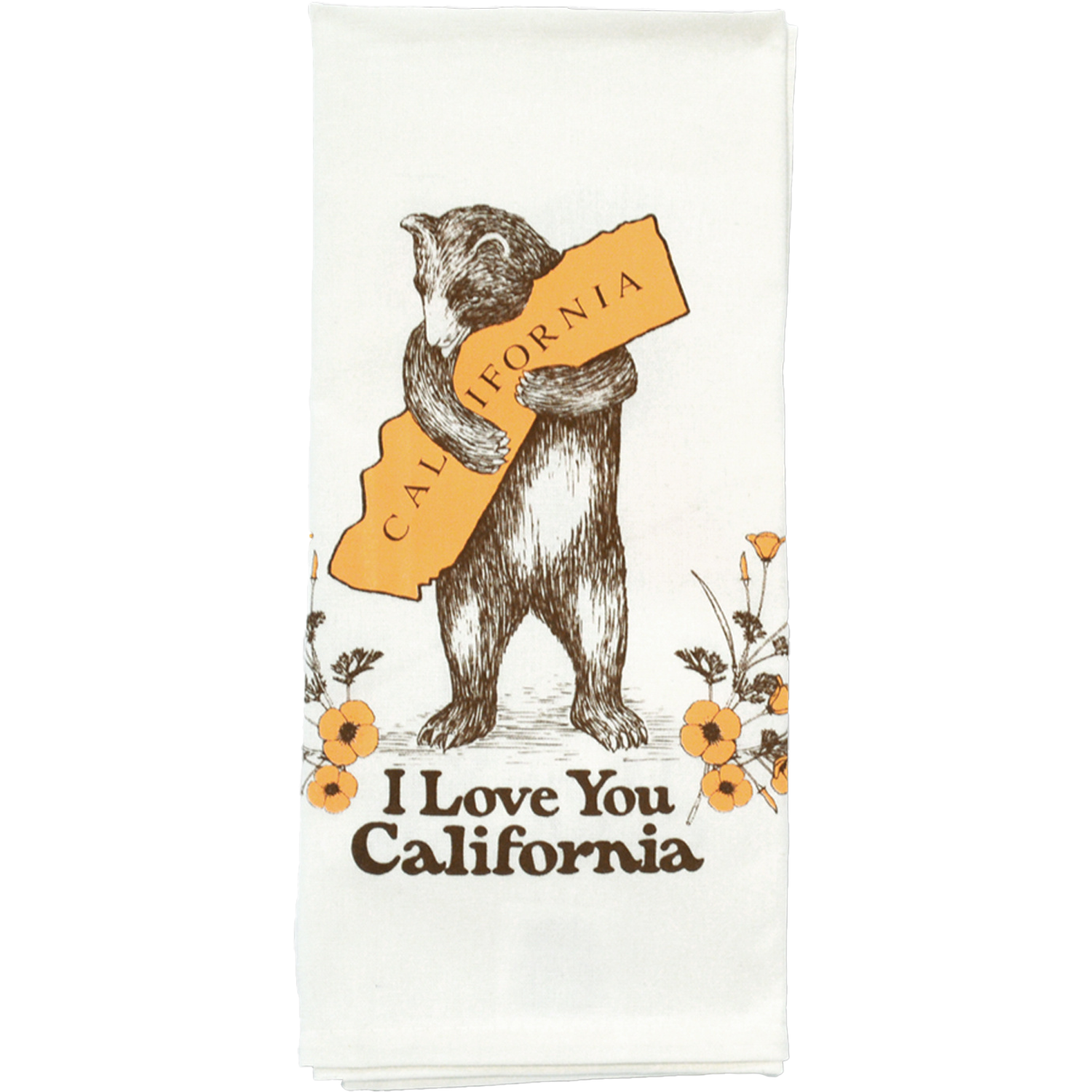 California Bear & Poppy Tea Towel alternate view