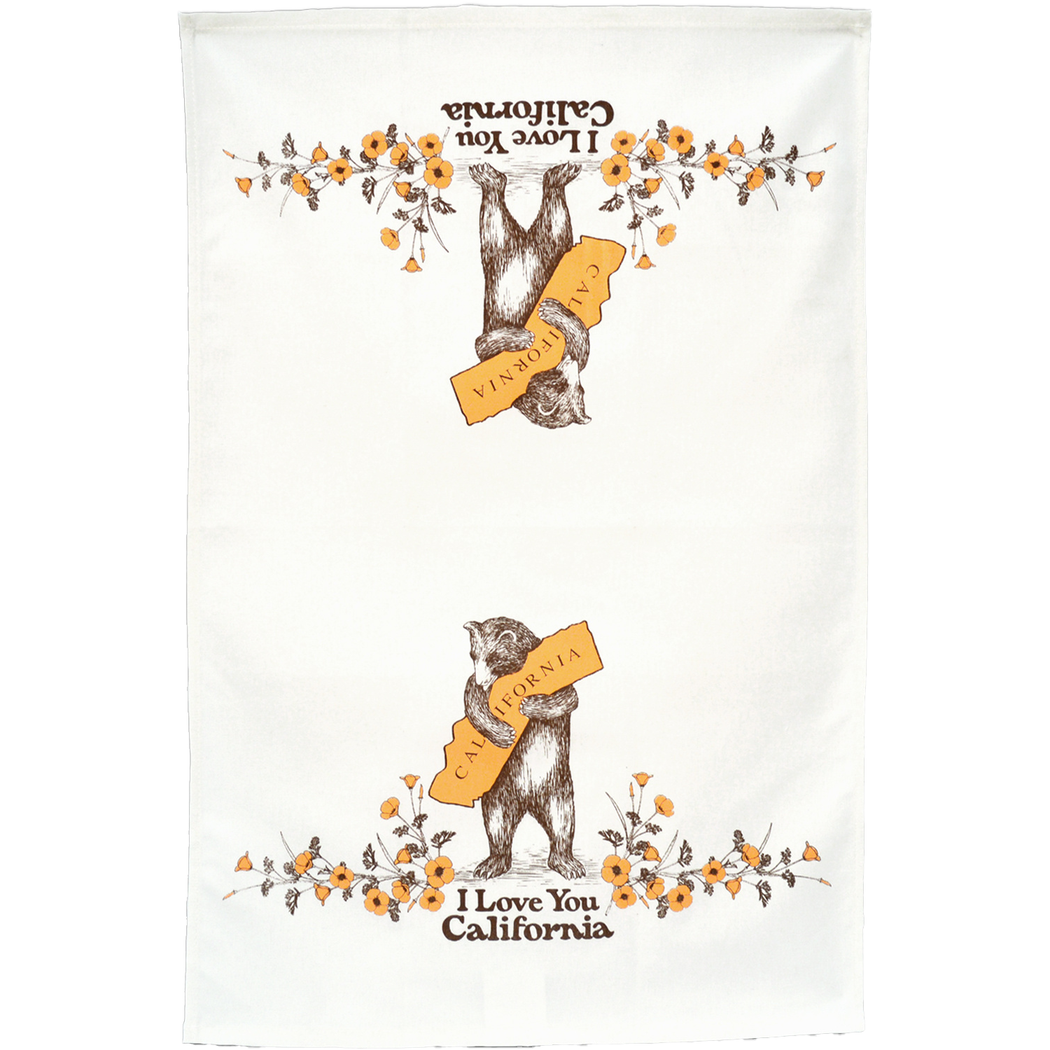 California Bear & Poppy Tea Towel alternate view