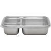 U-Konserve 3-Compartment Divided Rectangle 24oz in clear side view