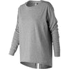 New Balance Women's Studio Relaxed Long Sleeve AG-Athletic Grey