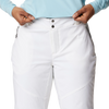 Columbia Women's Backslope III Insulated Pant 100-White front waist band