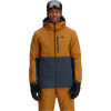 Outdoor research Men's Snowcrew Down Jacket 2520-Bronze/Naval Blue on model front