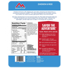 Mountain House Chicken & Rice Gluten Free Pro Pak back