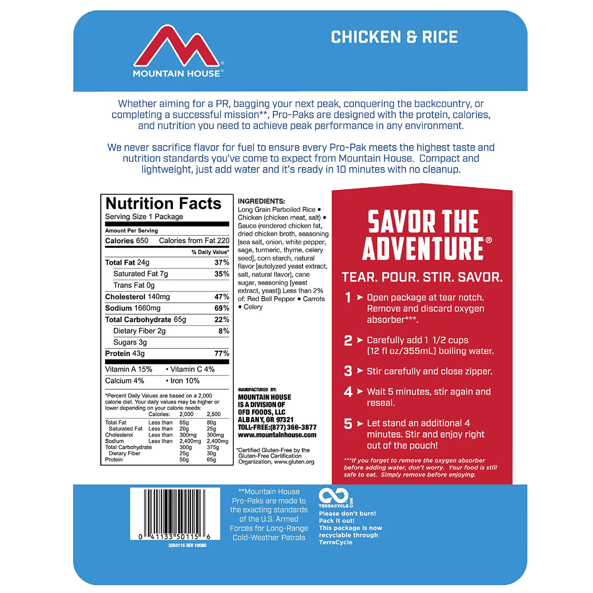 Chicken & Rice Gluten Free Pro Pak alternate view