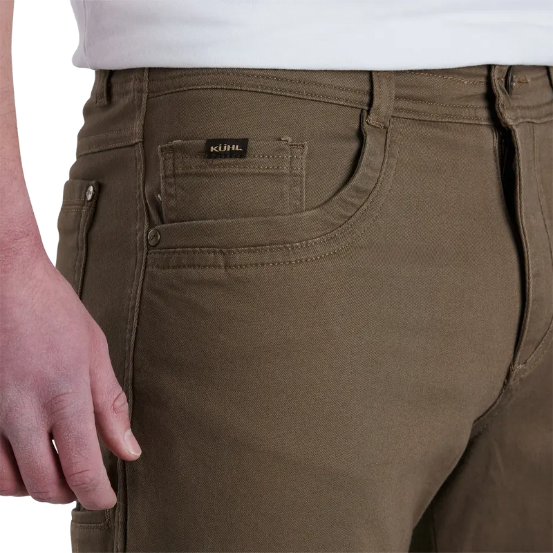 Men's Tapered Revolt Jean, Kuhl Tapered Revolt Jean Dark Khaki front right pockets