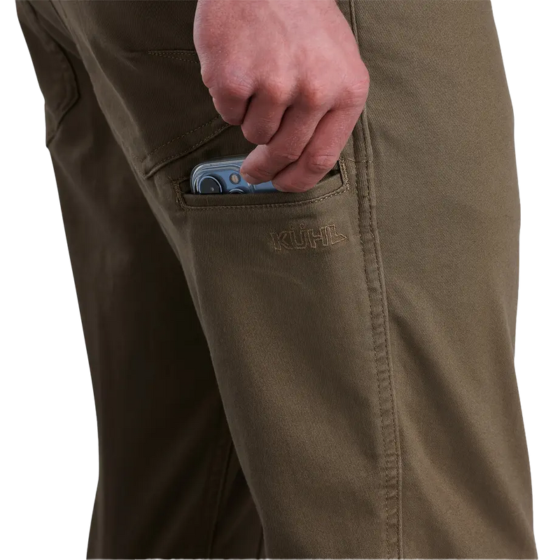 Men's Tapered Revolt Jean, Kuhl Tapered Revolt Jean Dark Khaki phone pocket