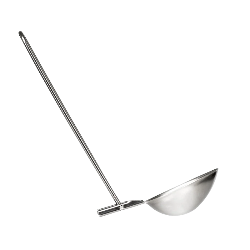 Glacier Stainless Chef Spoon/Ladle, GSI Outdoors Glacier Stainless Chef Spoon/Ladle profile in ladle position
