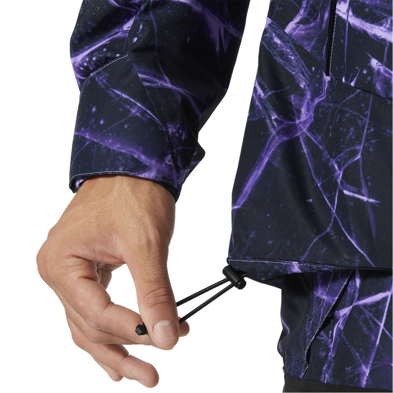 Men's Ullr D Insulated Anorak, Helly Hansen Men's Ullr D Insulated Anorak 699-Heather Ice drawstring