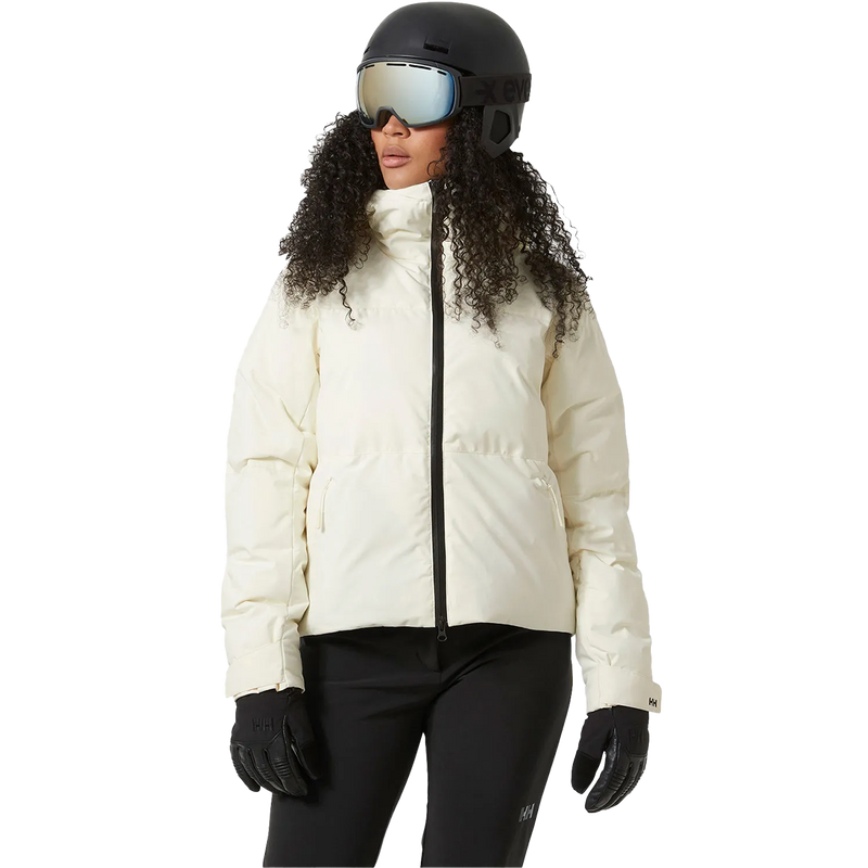 Women's Nora Short Puffy Jacket, Helly Hansen Women's Nora Short Puffy Jacket 047-Snow on model front