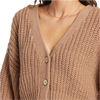 Roxy Women's Sundaze Sweater CLP0-Warm Taupe buttons