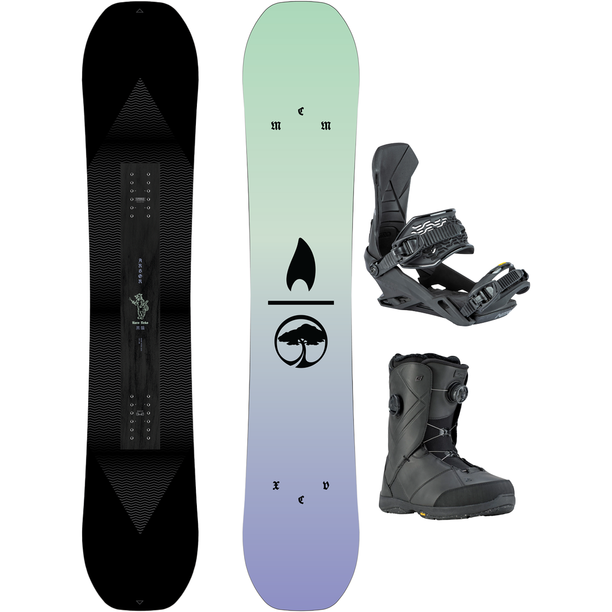スノーボード K734 Arbor Snowboards Women's Kuro Neko Demo Package – Sports Basement