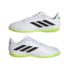 Adidas Youth Copa Pure.4 Indoor White/Lucid Lemon pair outside profile