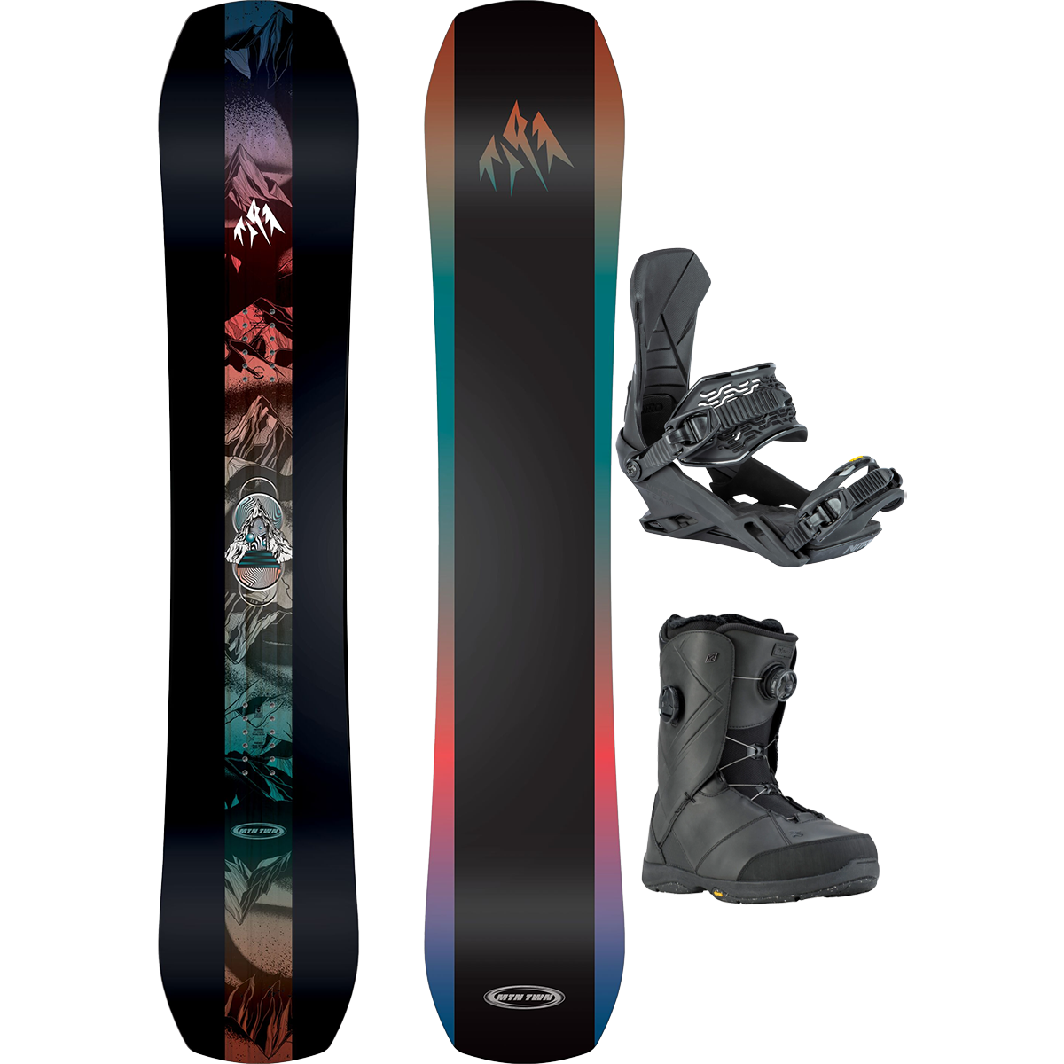 Jones Snowboards Mountain Twin Demo Snowboard Package – Sports