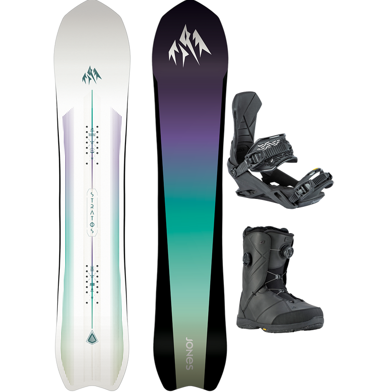 Jones Snowboards Women's Stratos Demo Snowboard Package – Sports