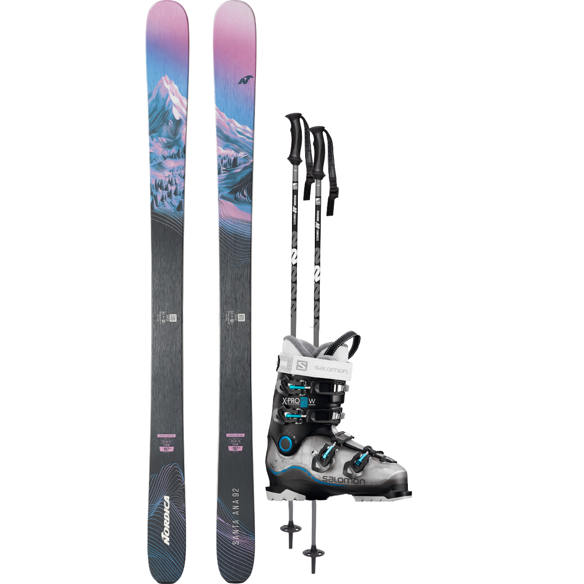 Nordica Women's Santa Ana 92 Demo Ski Package – Sports Basement