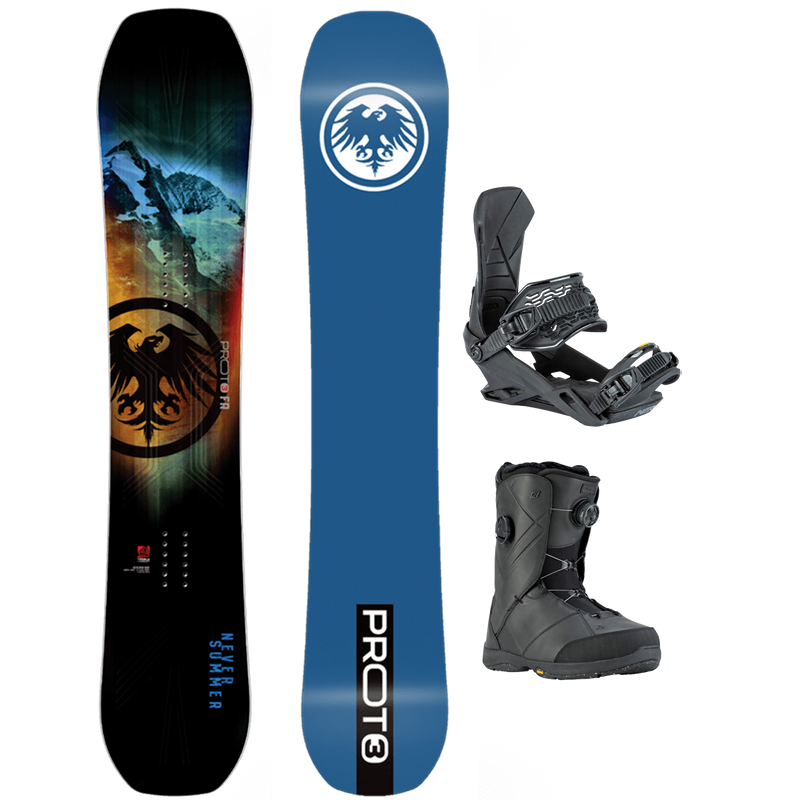 Never Summer Proto T3 FR Demo Snowboard Package – Sports Basement