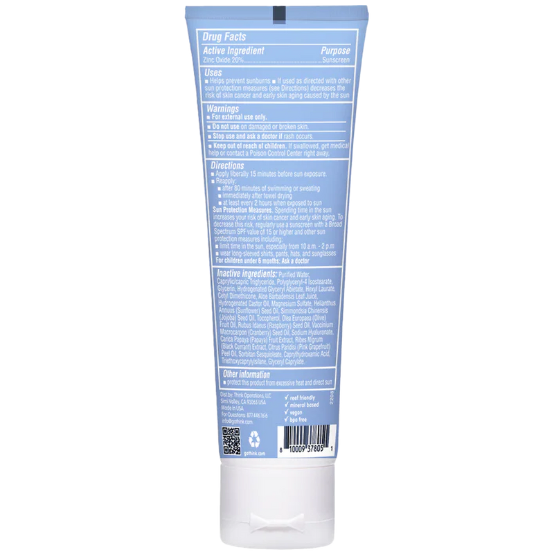 Thinksport Clear Zinc Sunscreen SPF 30, Thinksport Clear Zinc Sunscreen SPF 30 ingredients
