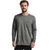 Roark Men's Well Worn Midweight Organic Long Sleeve Tee DKG-Dark Grey on model front