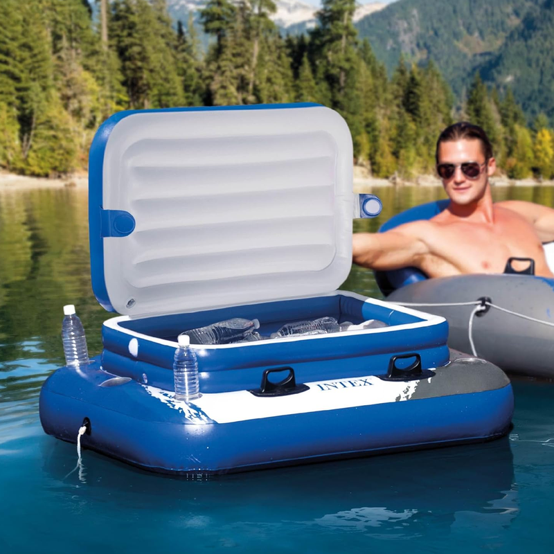 Intex Inflatable Mega Chill II Cooler Float, Intex Inflatable Mega Chill II Cooler Float on the water