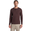 Vuori Men's Long-Sleeve Ease Performance Henley HMH-Mahogany Heather front