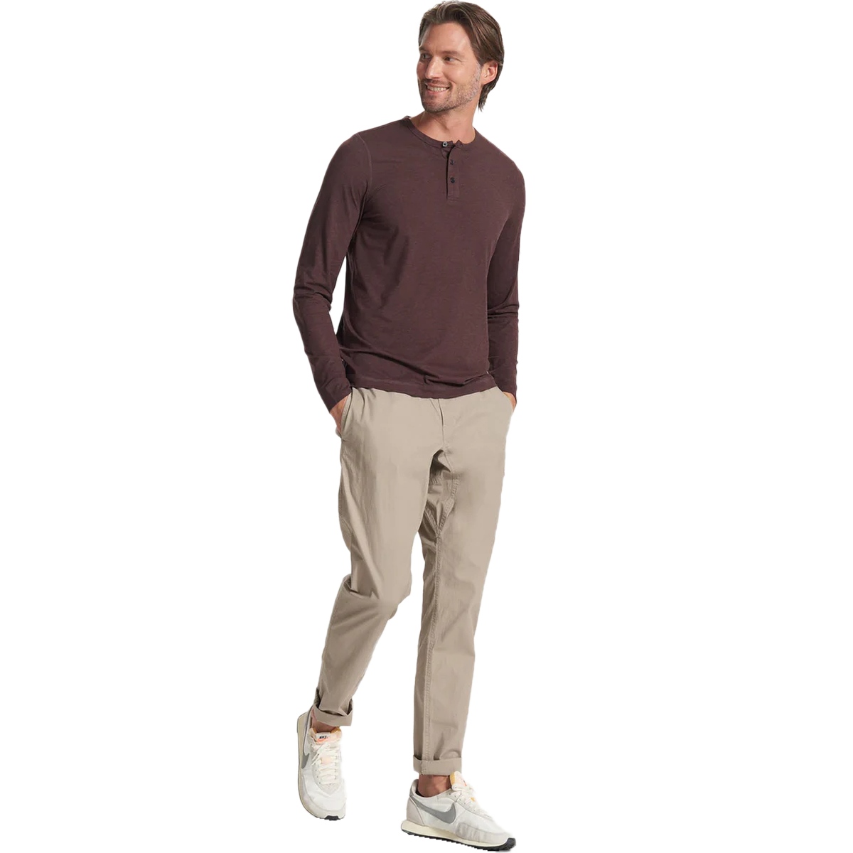 Men's Long-Sleeve Ease Performance Henley alternate view