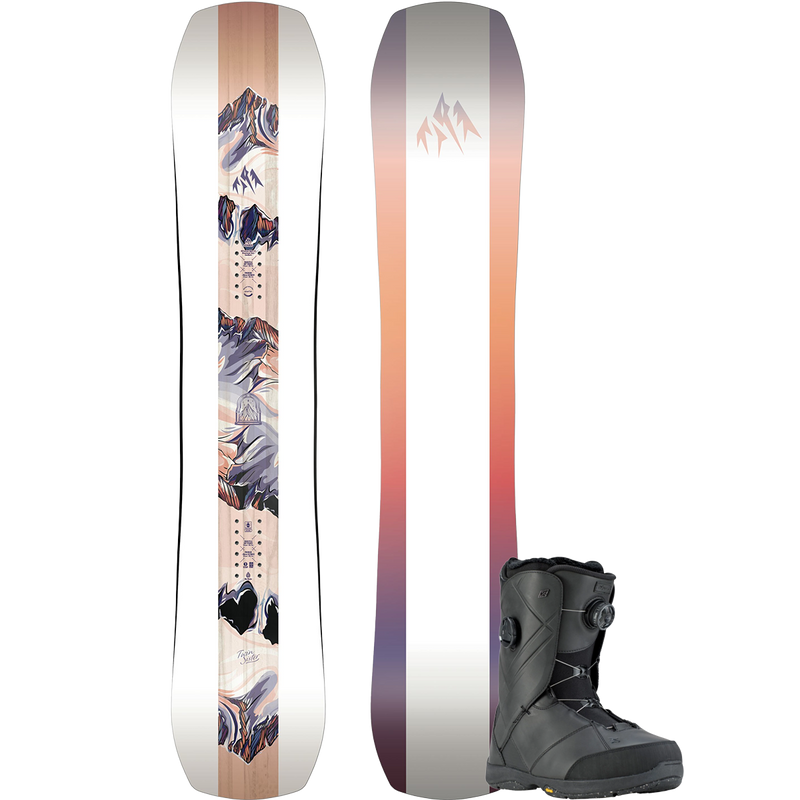 Jones Snowboards Women's Twin Sister Premium Snowboard Package