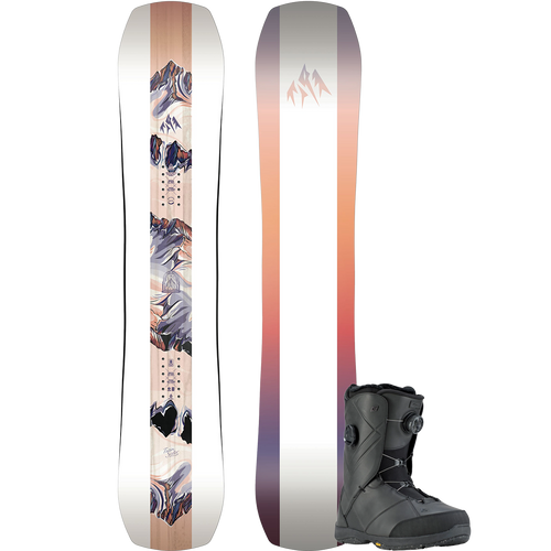 Jones Snowboards Women's Twin Sister Premium Snowboard Package